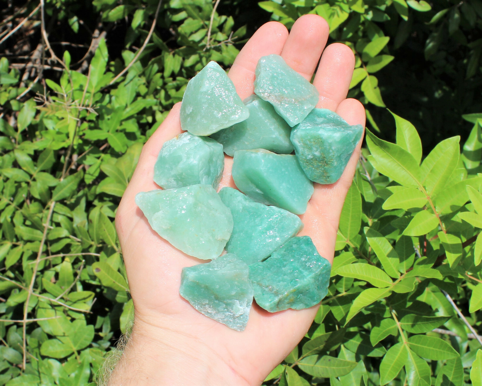 Green Aventurine Rough Natural Stones Bulk Lots (Raw Crystals, Raw Green Quartz)