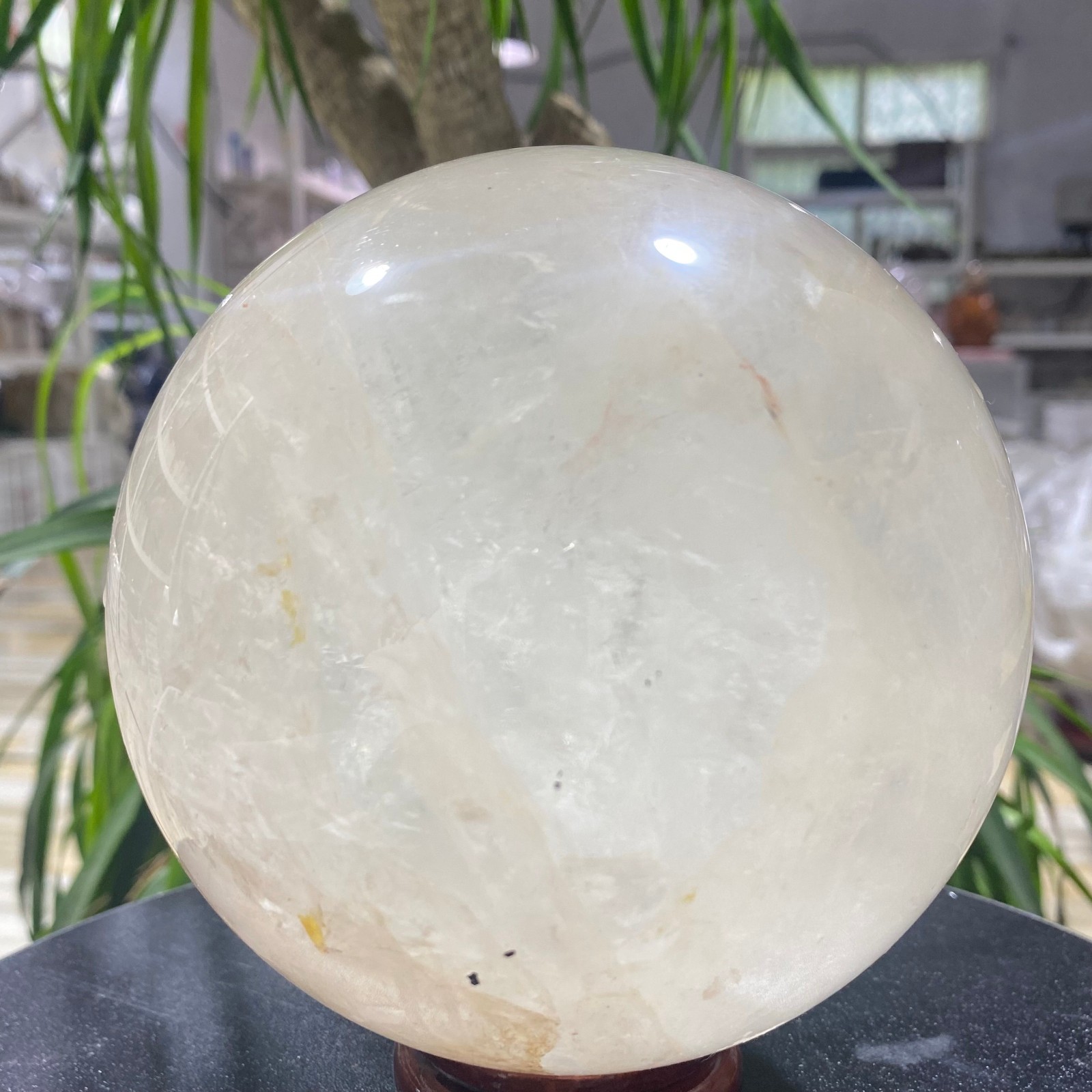 6.39LB white crystal transparent quartz crystal ball Reiki repair