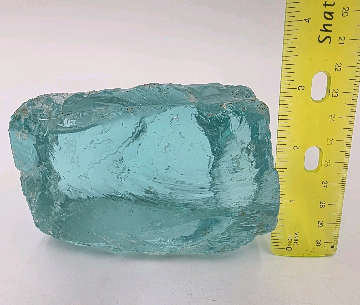 14700 Carat Aqua Blue Andara Obsidian Gemstone Gem Chunk