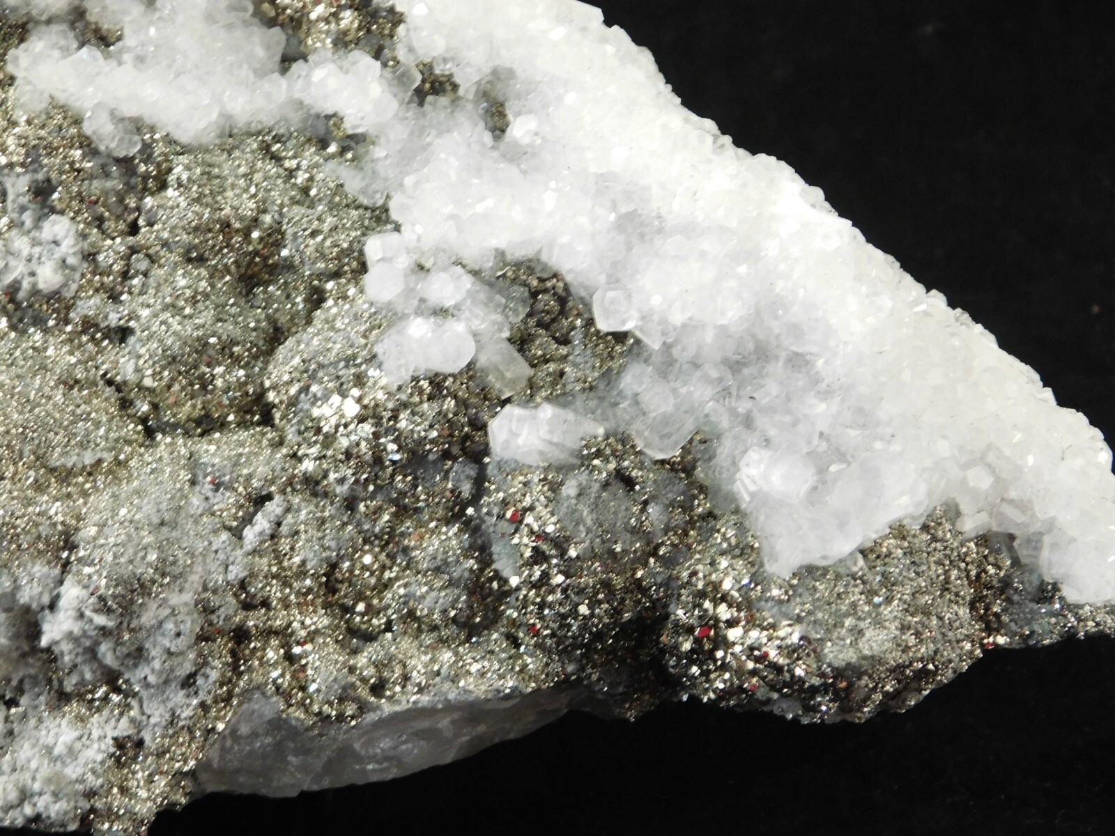 HUGE Pyrite Crystal Cluster With Fluorescent Calcite Crystals Mexico 2020gr