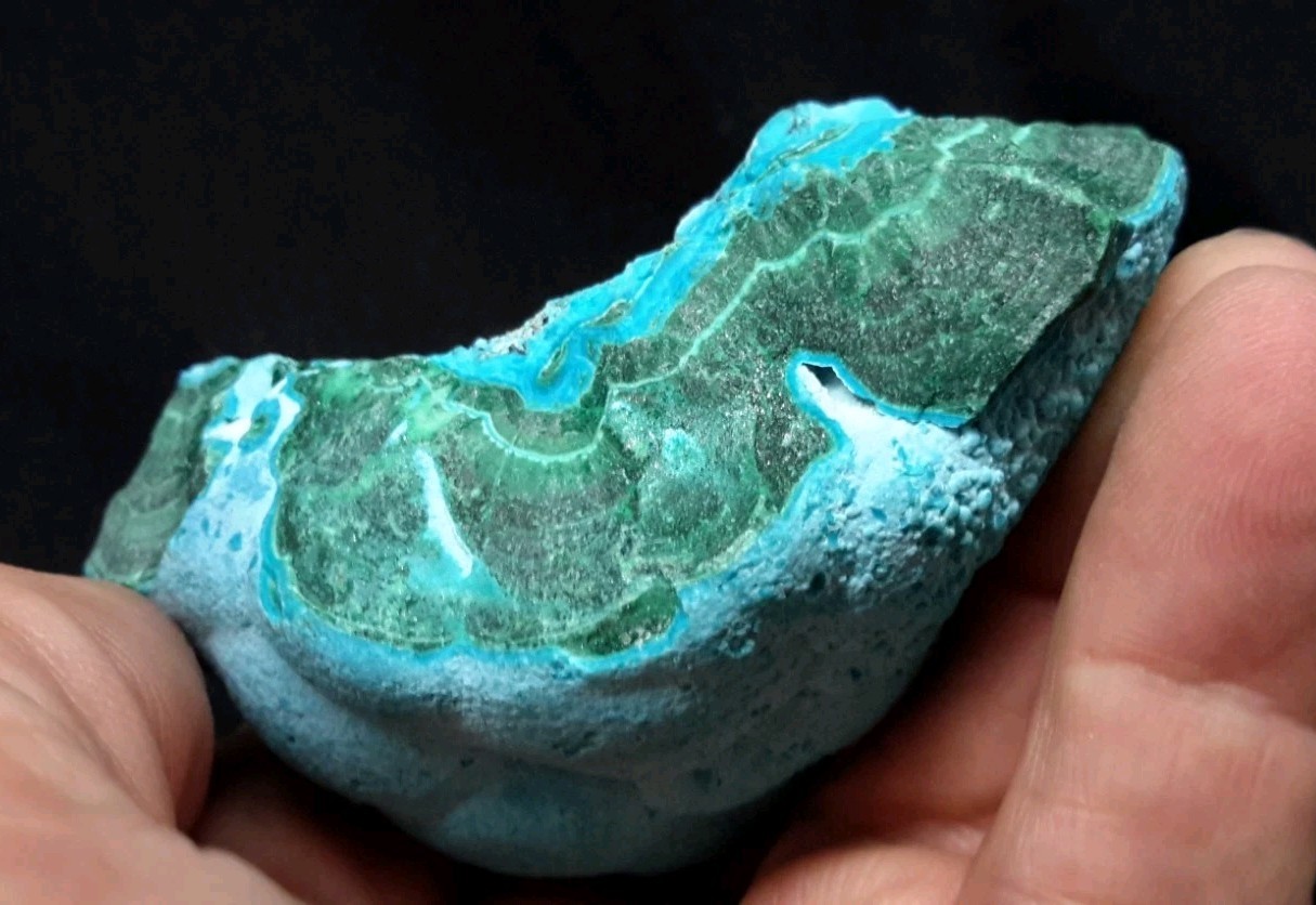 3″ CHRYSOCOLLA on MALACHITE from the Democratic Republic of Congo