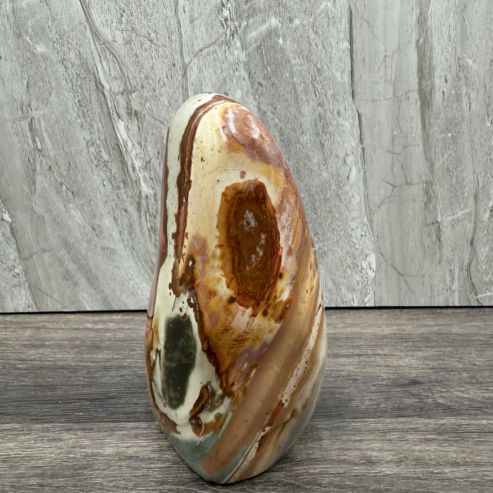 Large Polychrome Jasper Mineral Specimen 880 g 5″ Tall Madagascar Display