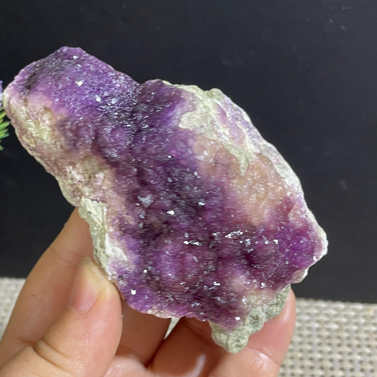 186g Deep Purple Fluorite Crystal Cluster Mineral Rough