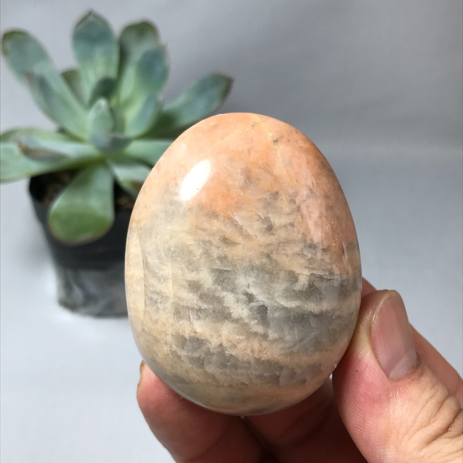 59mm Natural orange moonstone polish/rough Crystal specimens Mineral 107g g6686