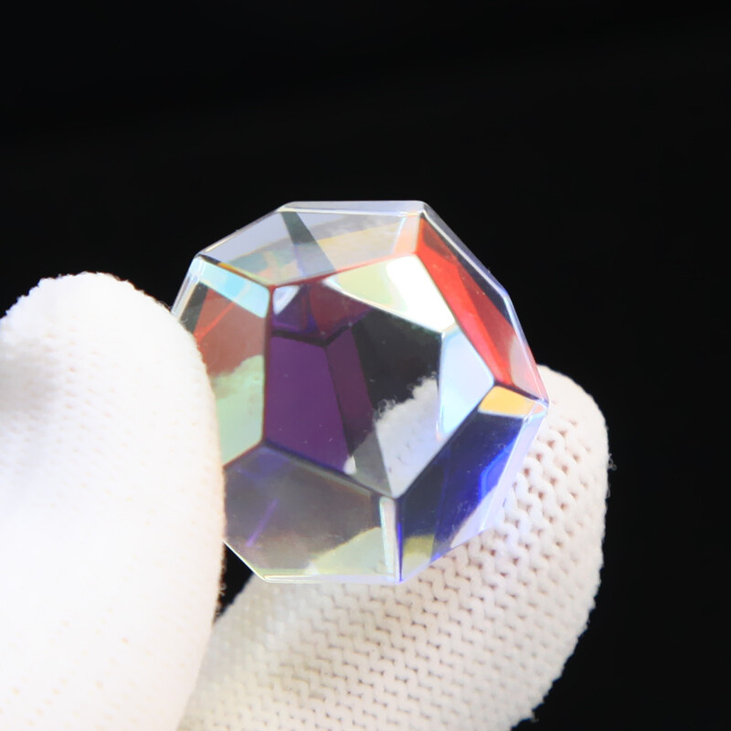 Rainbow Optical Glass Multi-faceted Bright Light Combine Prism Physics Teaching