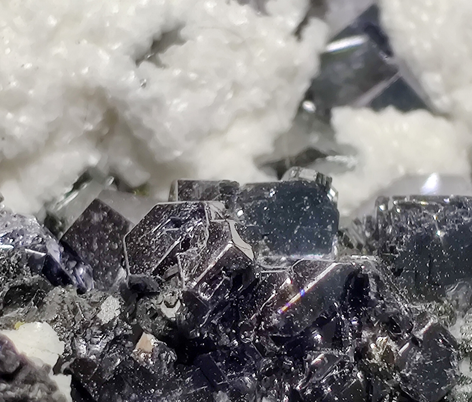 Galena & Manganese bearing Calcite, UV. Huanzala Mine, Peru. 3.9 lbs.
