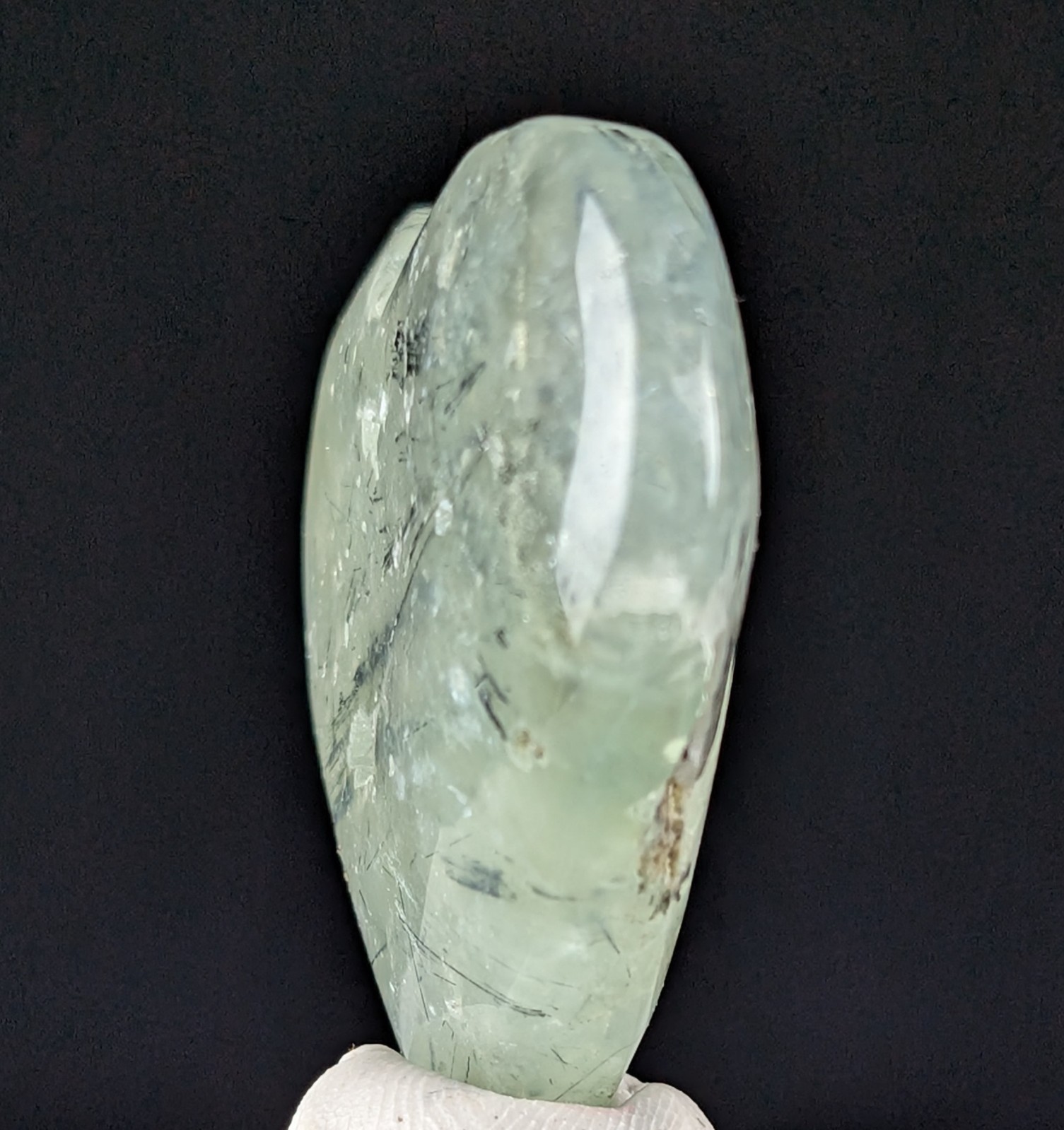 Prehnite Heart Carving Crystal Gemstone Chakra Reiki Rock