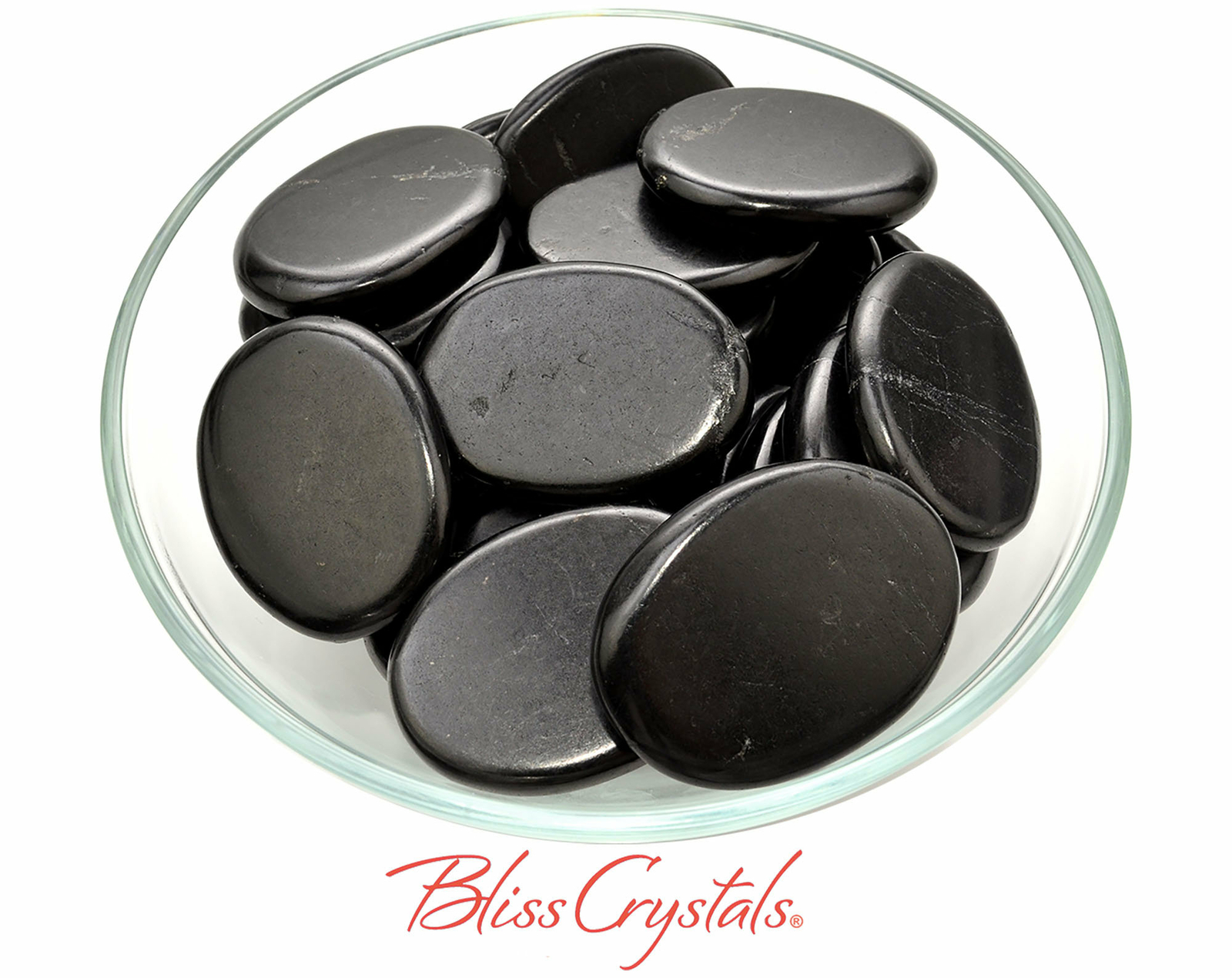 1 SHUNGITE Palm Stone Polished Flat Healing Crystal and Stone #SH41