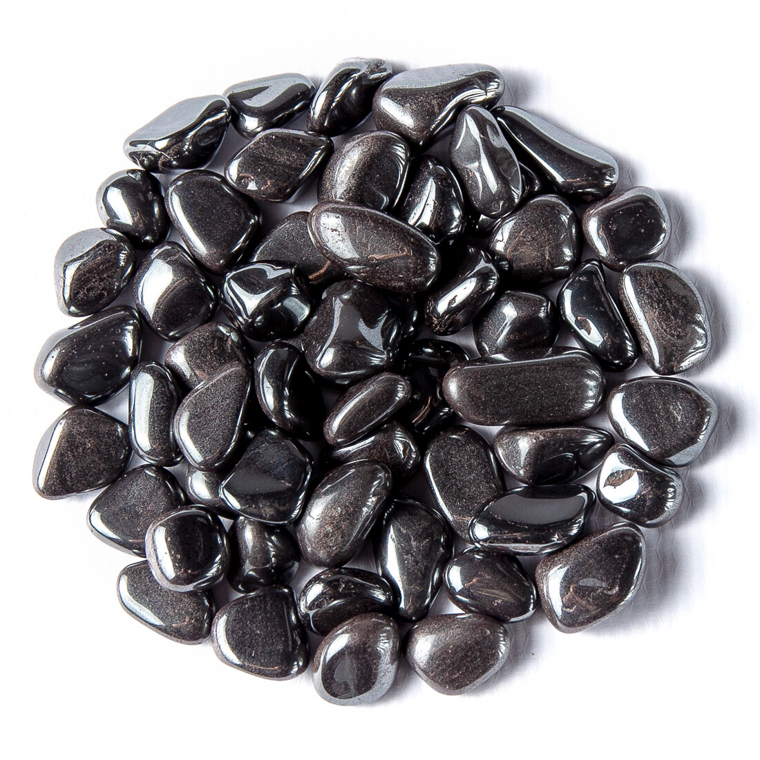 1 lb Tumbled Hematite Gemstone Crystals 40-60 Stones Silver Rock Gem Specimens