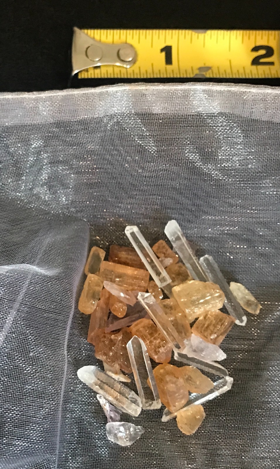 Package Small Clear Crystal Points and Citrine Chunks – 1/2 Ounce – Hobby Work