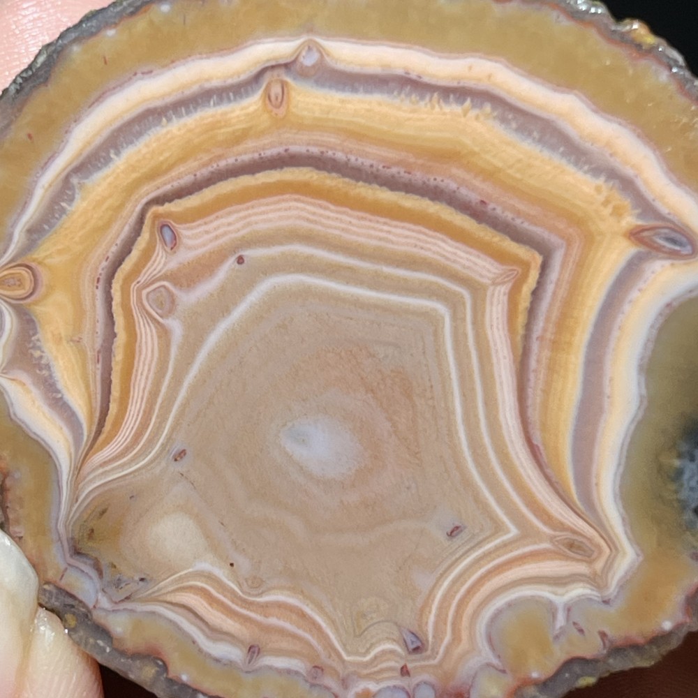 Natural half Rough Chinese Agate crystal geode Achat Nodule Hebei 26g D736