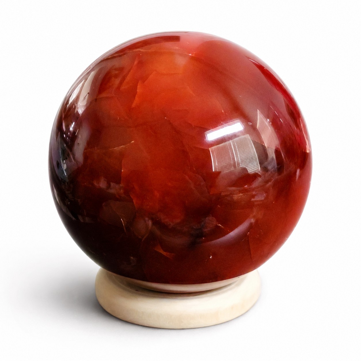 Natural Polished Red Carnelian Sphere 2.44″ – 312g – USA