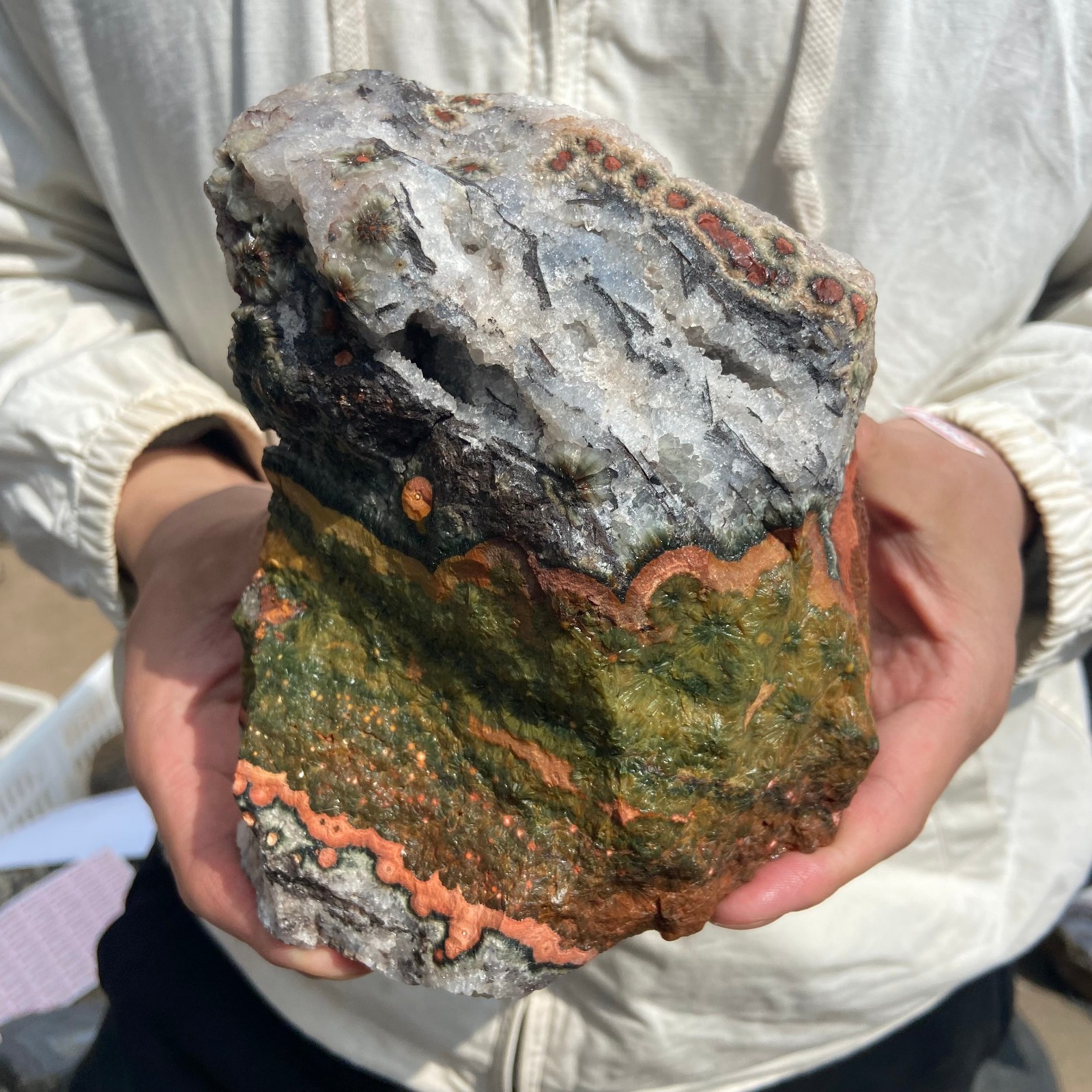 5.2lb Natural colourful ocean jasper raw stone crystal rough mineral specimen