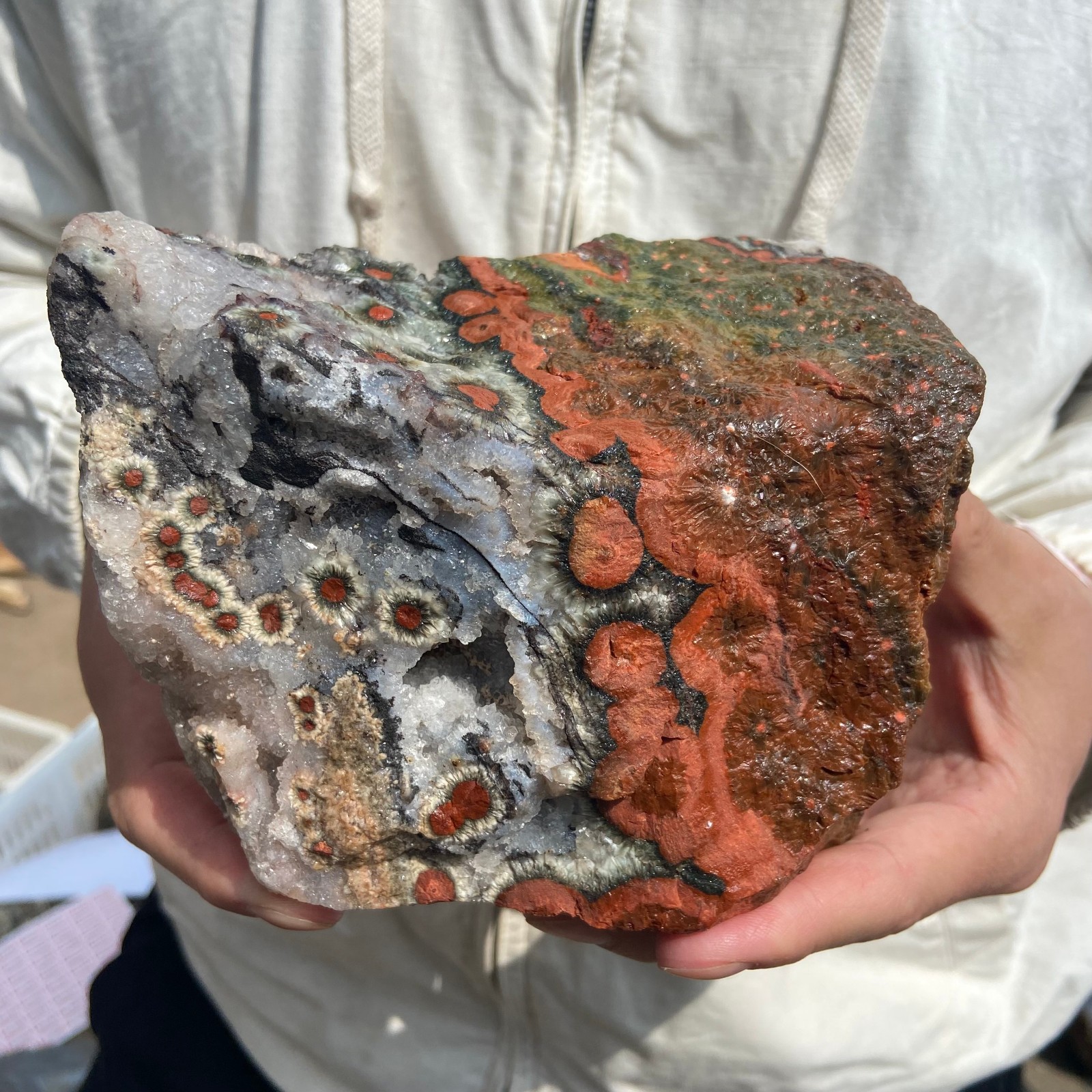 5.2lb Natural colourful ocean jasper raw stone crystal rough mineral specimen