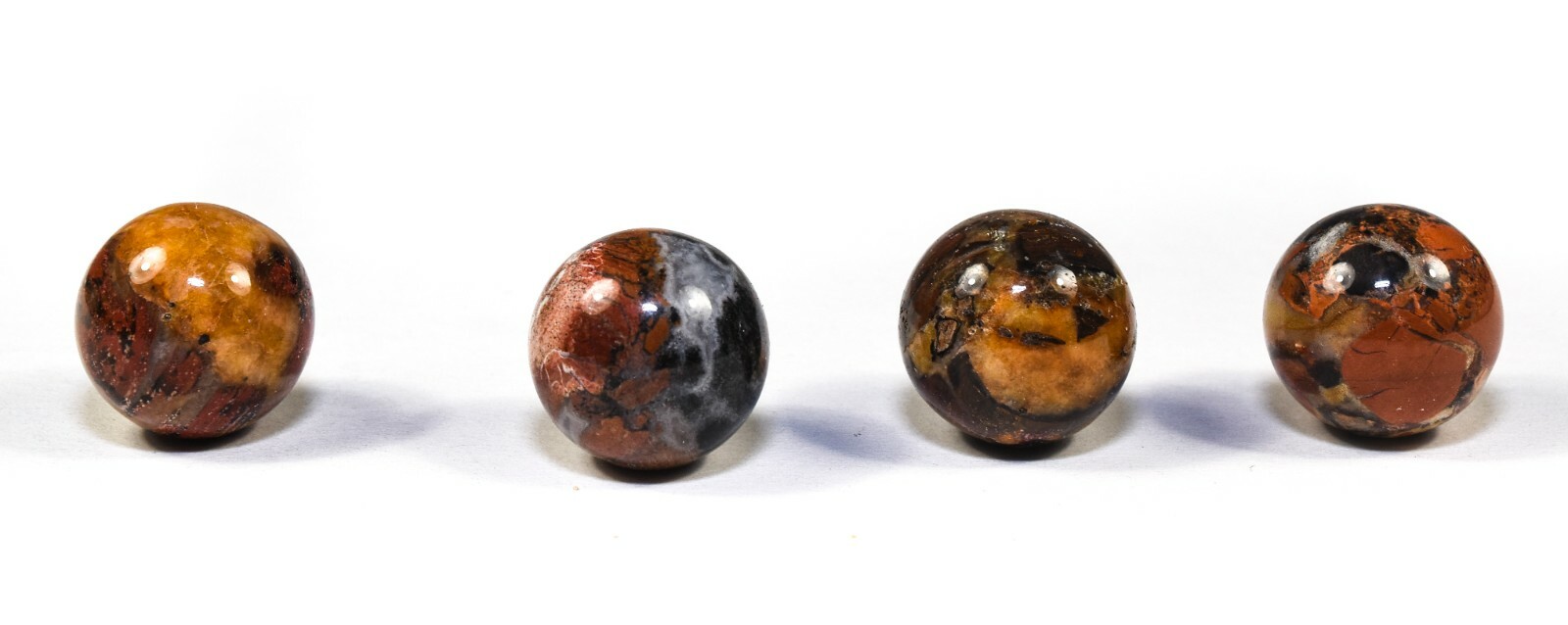 19mm Multicolor Brecciated Red Jasper Sphere Polished Crystal Mineral China 1PC