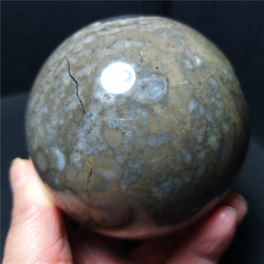 TOP 664G 78mm Natural Polished Colorful Agate Stone Sphere Ball Healing Ca900