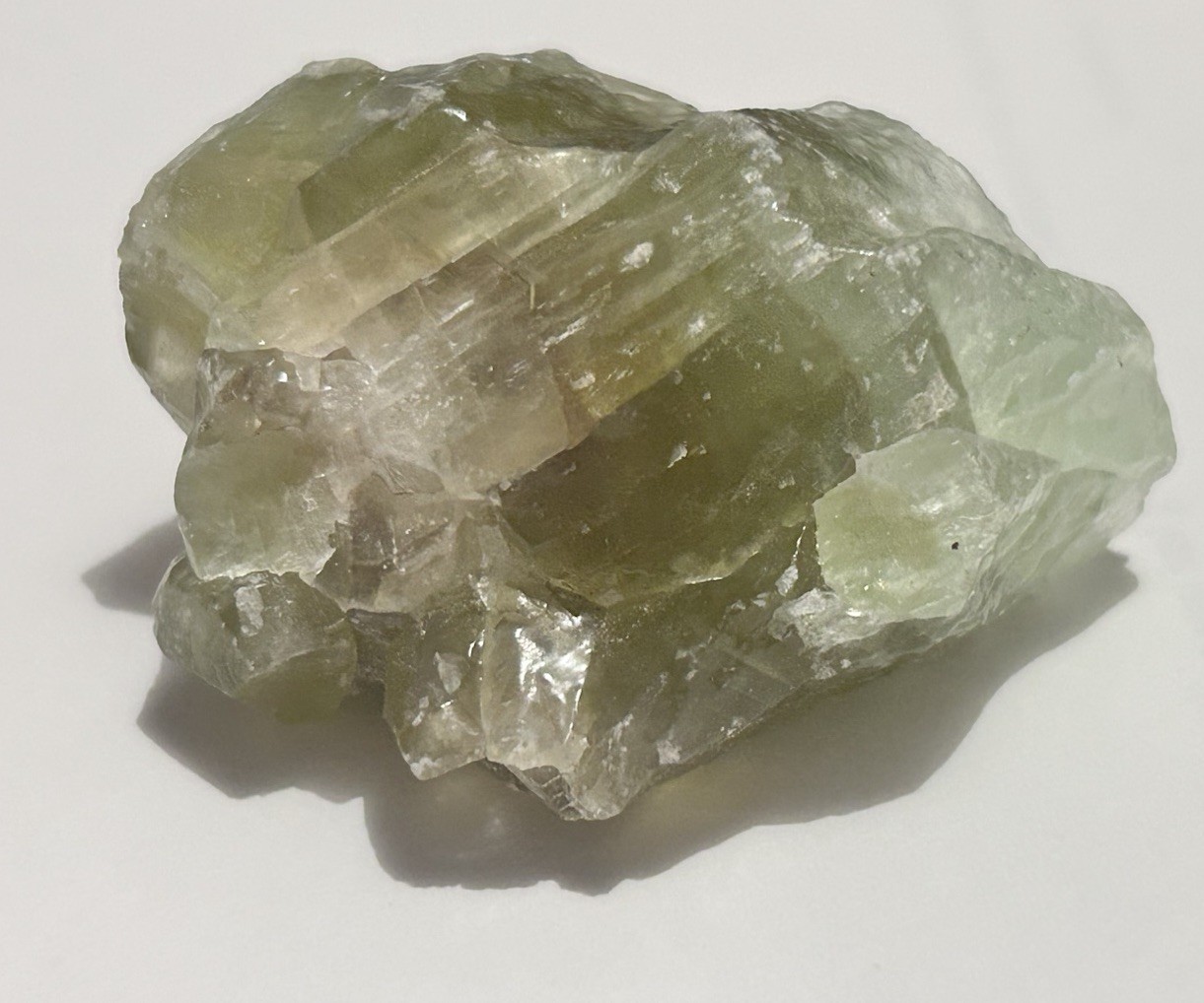 Green Calcite Specimen Translucent Mineral Rough Cut Stone 56 grams 2.5 in.