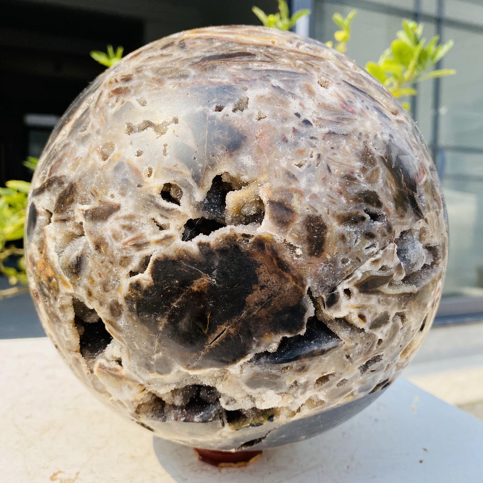 Natural Sphalerite ore Quartz Sphere Quartz Crystal Ball Reiki Healing 5900g