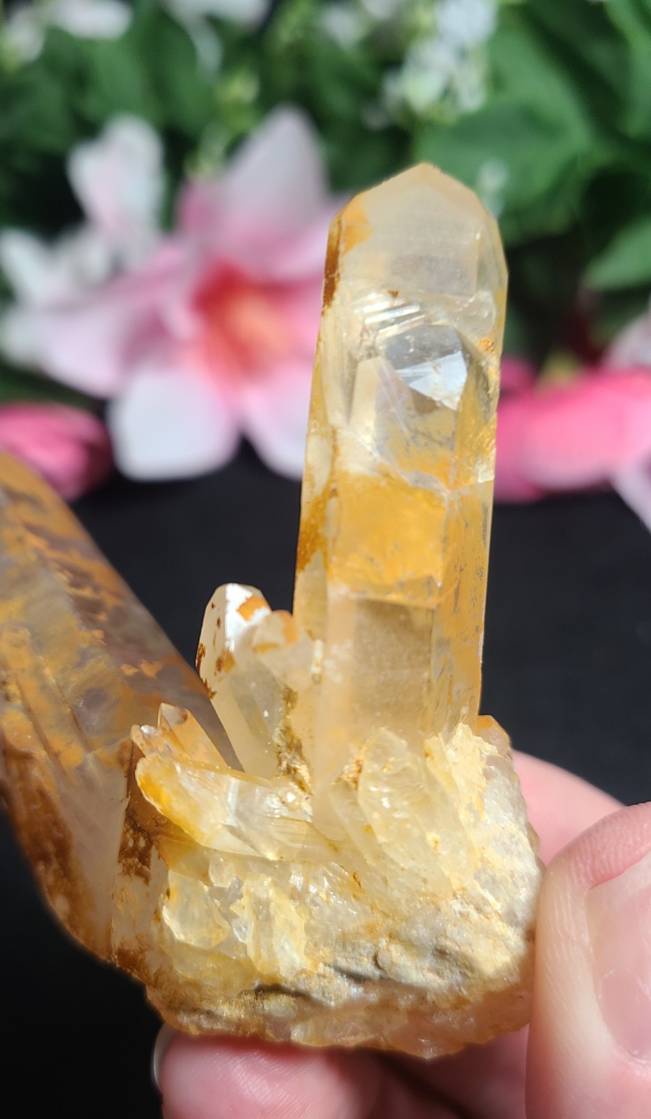 3.4″ 76g Pretty V Shape Golden Healer Quartz Crystal Cluster Stone Specimen