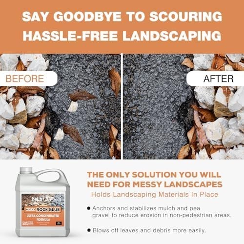 68 OZ Mulch Glue for Landscaping, Rock Glue for Landscaping and Stabilizing Mulc