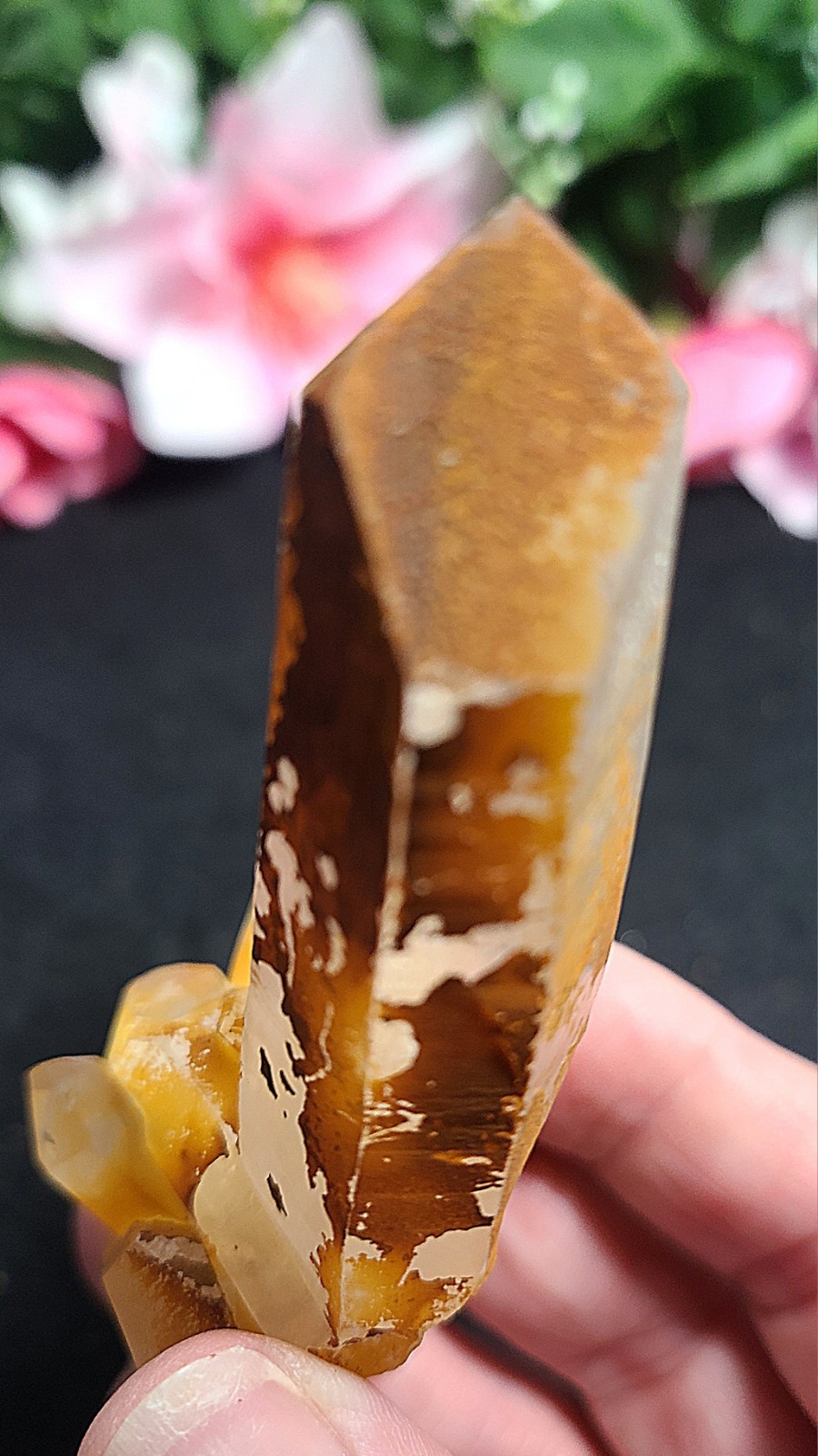 3.4″ 76g Pretty V Shape Golden Healer Quartz Crystal Cluster Stone Specimen