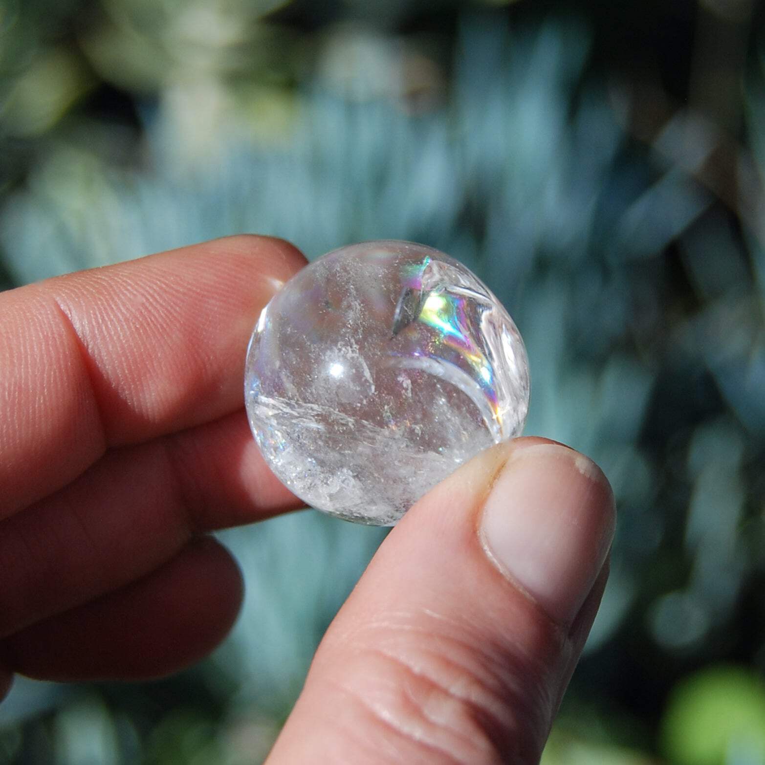 ONE Rainbow Clear Quartz Crystal Sphere 22mm to 24mm