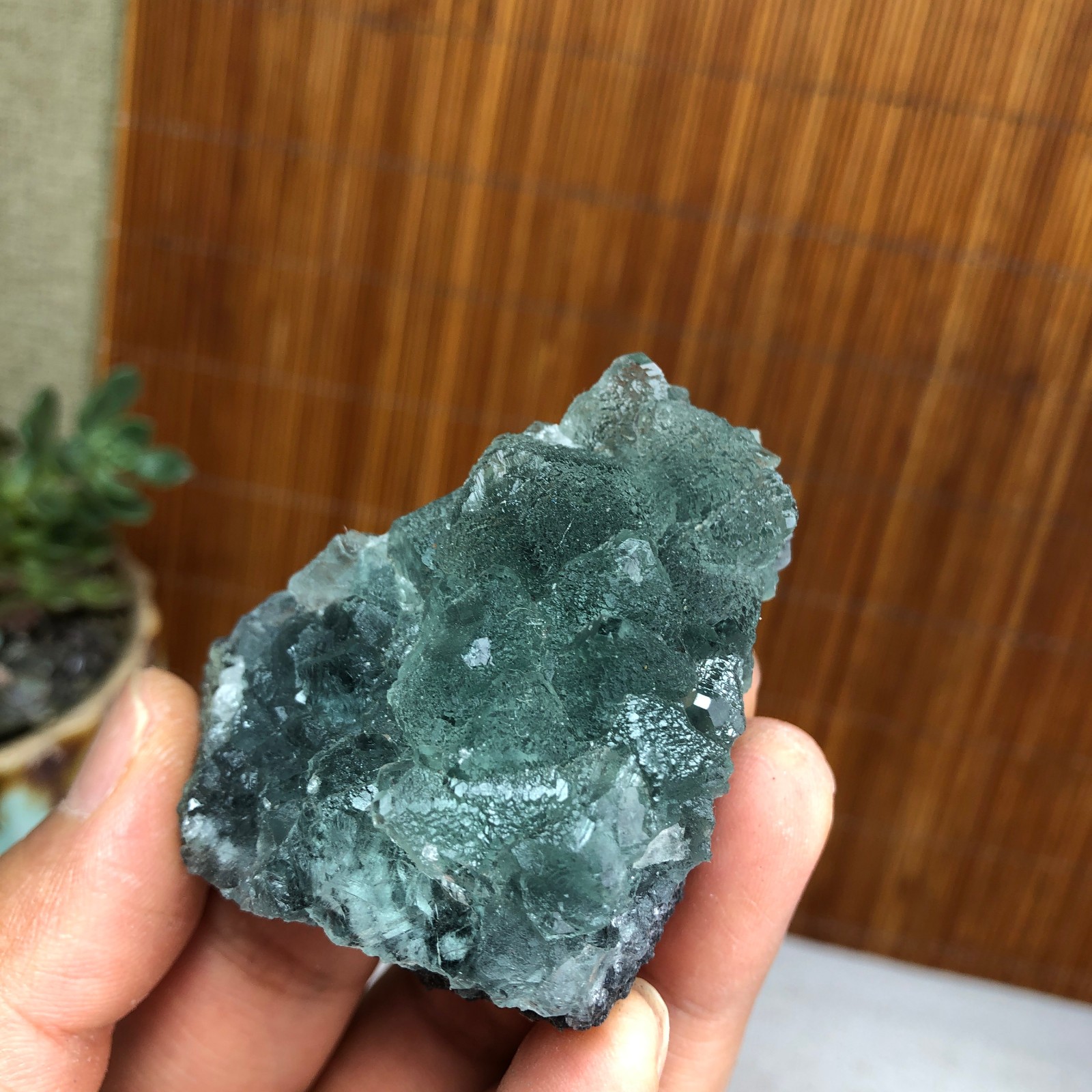 61-42-30mm Rare Natural Green Calcite fluorite Mineral Specimen 85g A6126