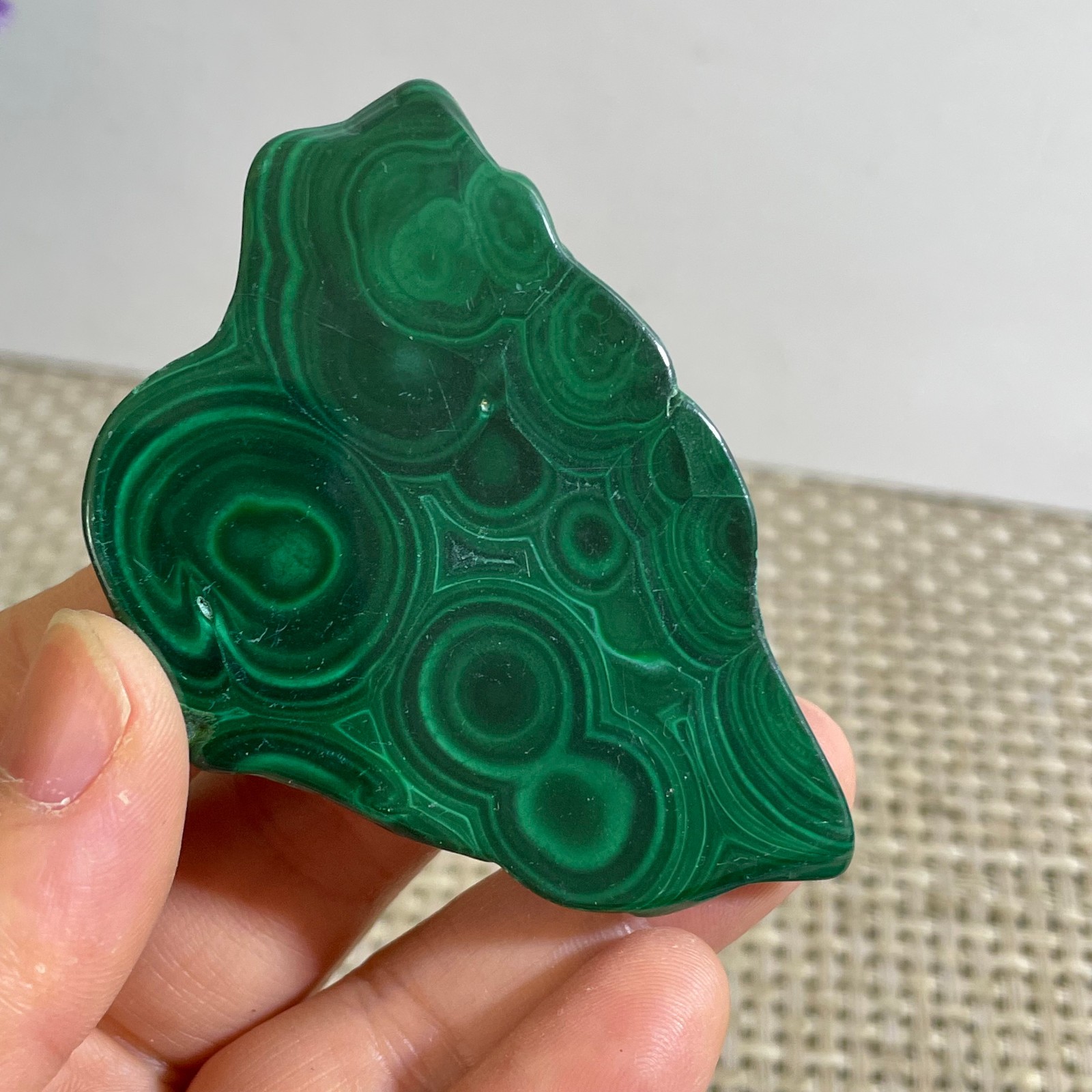 34g Genuine Malachite Crystal Slice Slab, Home Decor, Quartz Crystal Polished