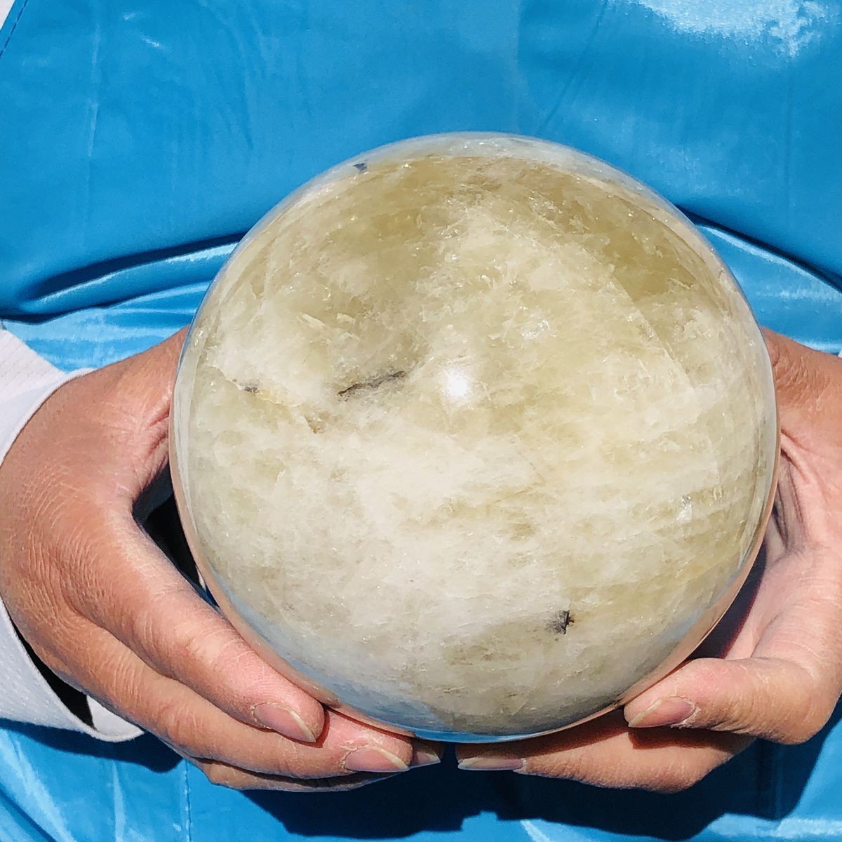 6.04LB Natural Yellow Crystal Ball Quartz Yellow Crystal Ball Healing