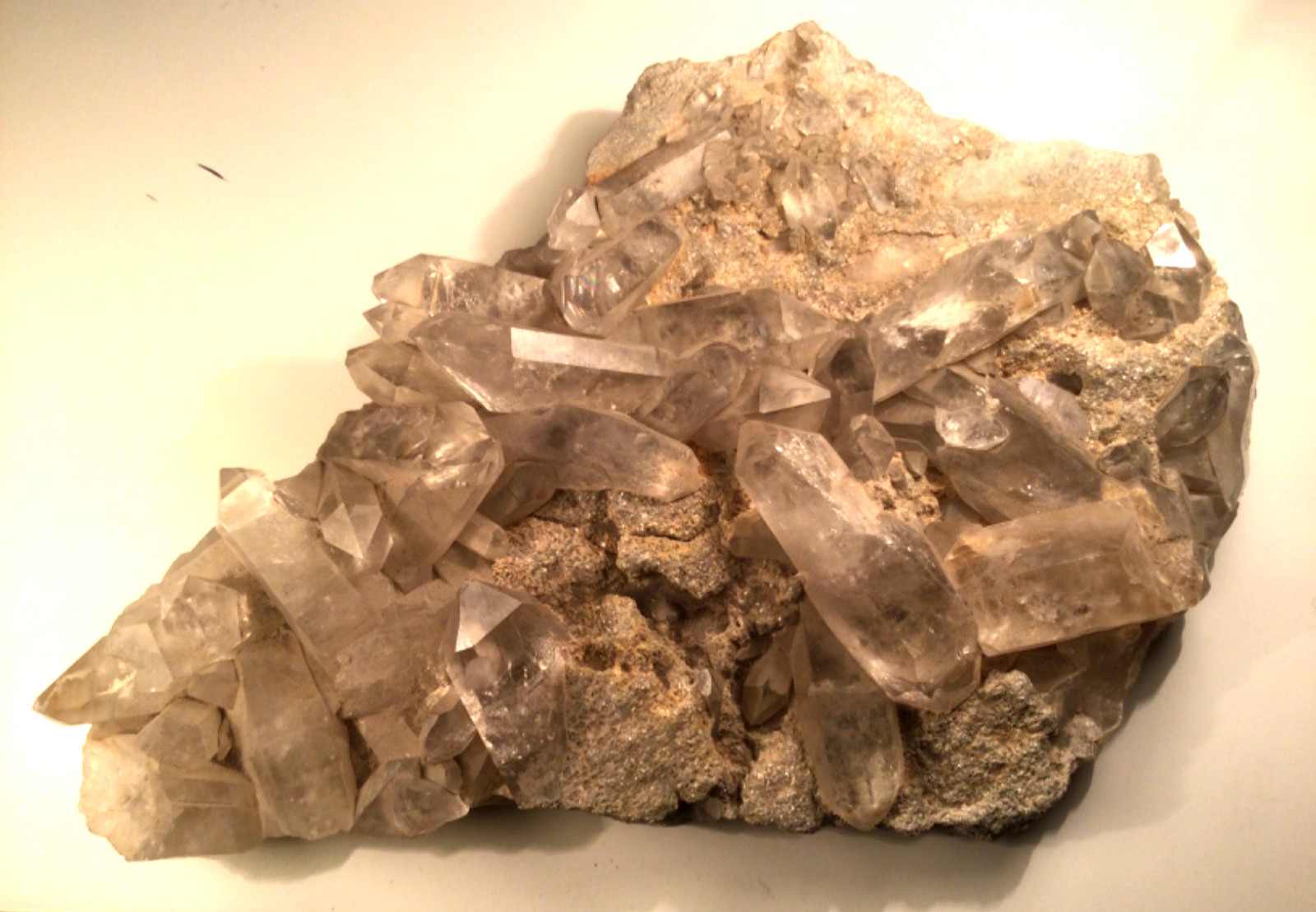 Large Clear Quartz Crystals on Matrix Specimen.220x157x44mm.1135grams.Pakistan