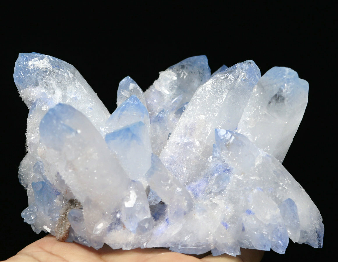 1.69lb Rare Beatiful Blue Tibetan Ghost phantom Quartz Crystal Cluster Specimen