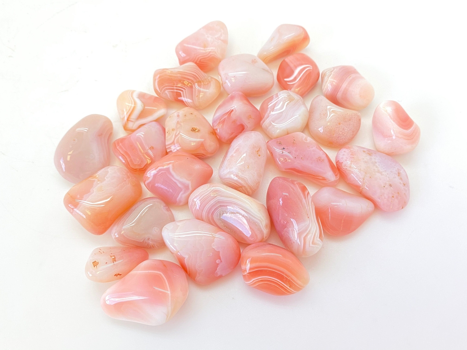 Apricot Agate Tumbled Stone – Polished Apricot Agate Crystal from Botswana