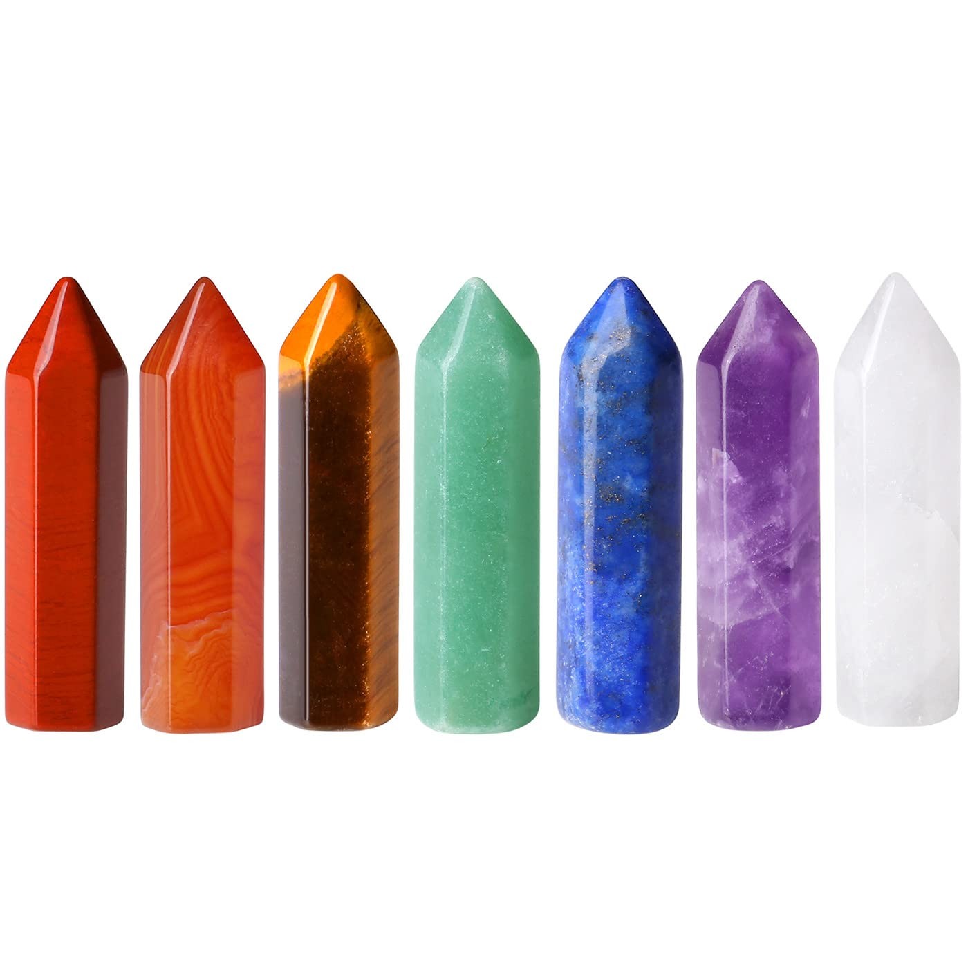 7 Chakra Healing Crystals Set – Amethyst Reiki Energy Meditation Stones