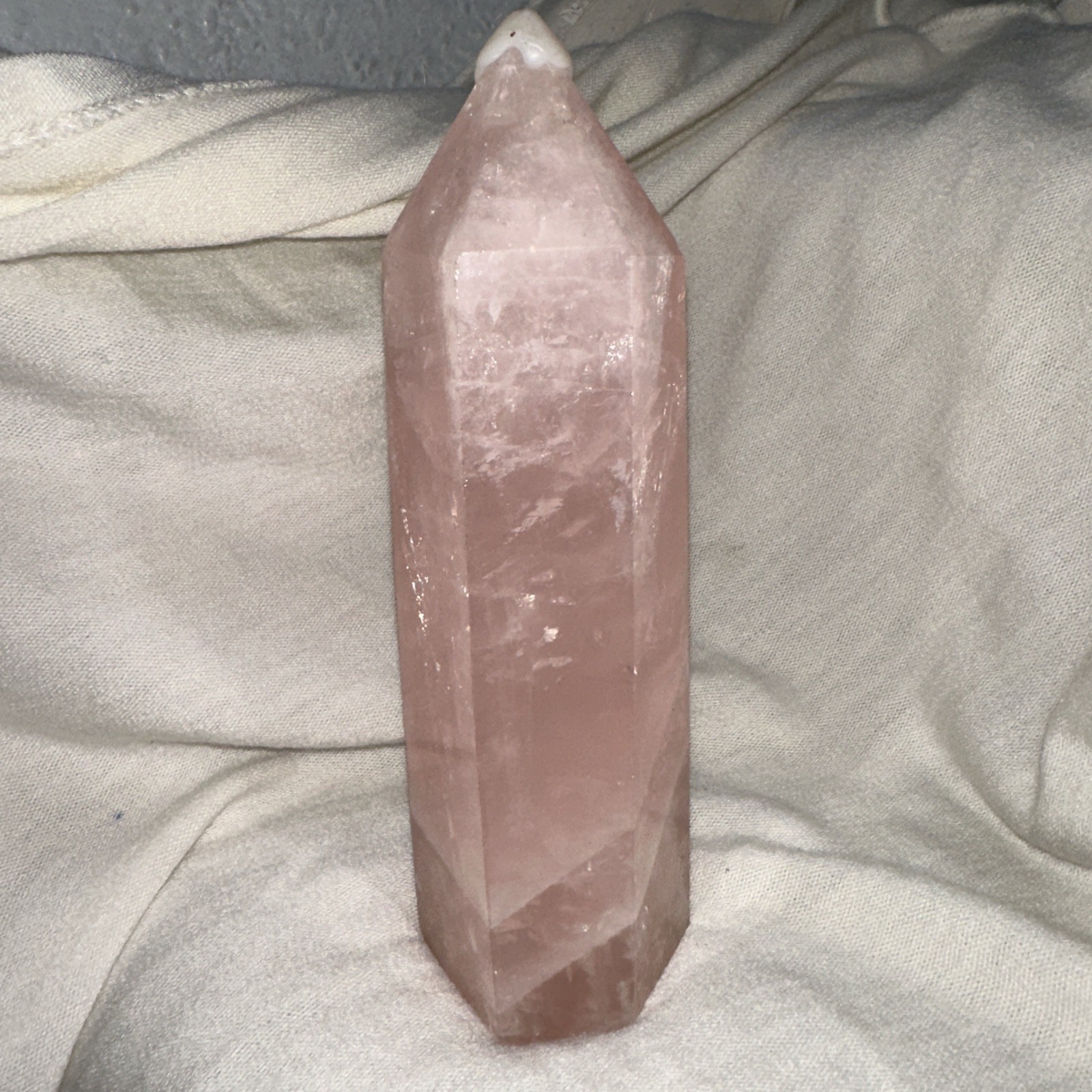Large Rose Quartz Tower Handmade Crystal Point For Home Office Decorative
