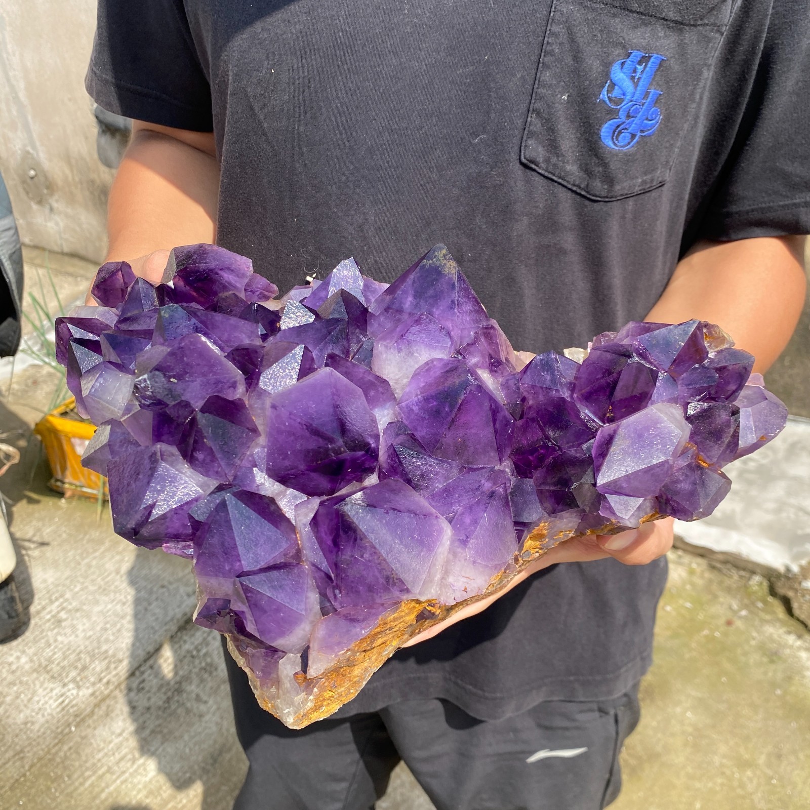 19.3LB Natural Amethyst geode quartz cluster crystal specimen Healing Specimen