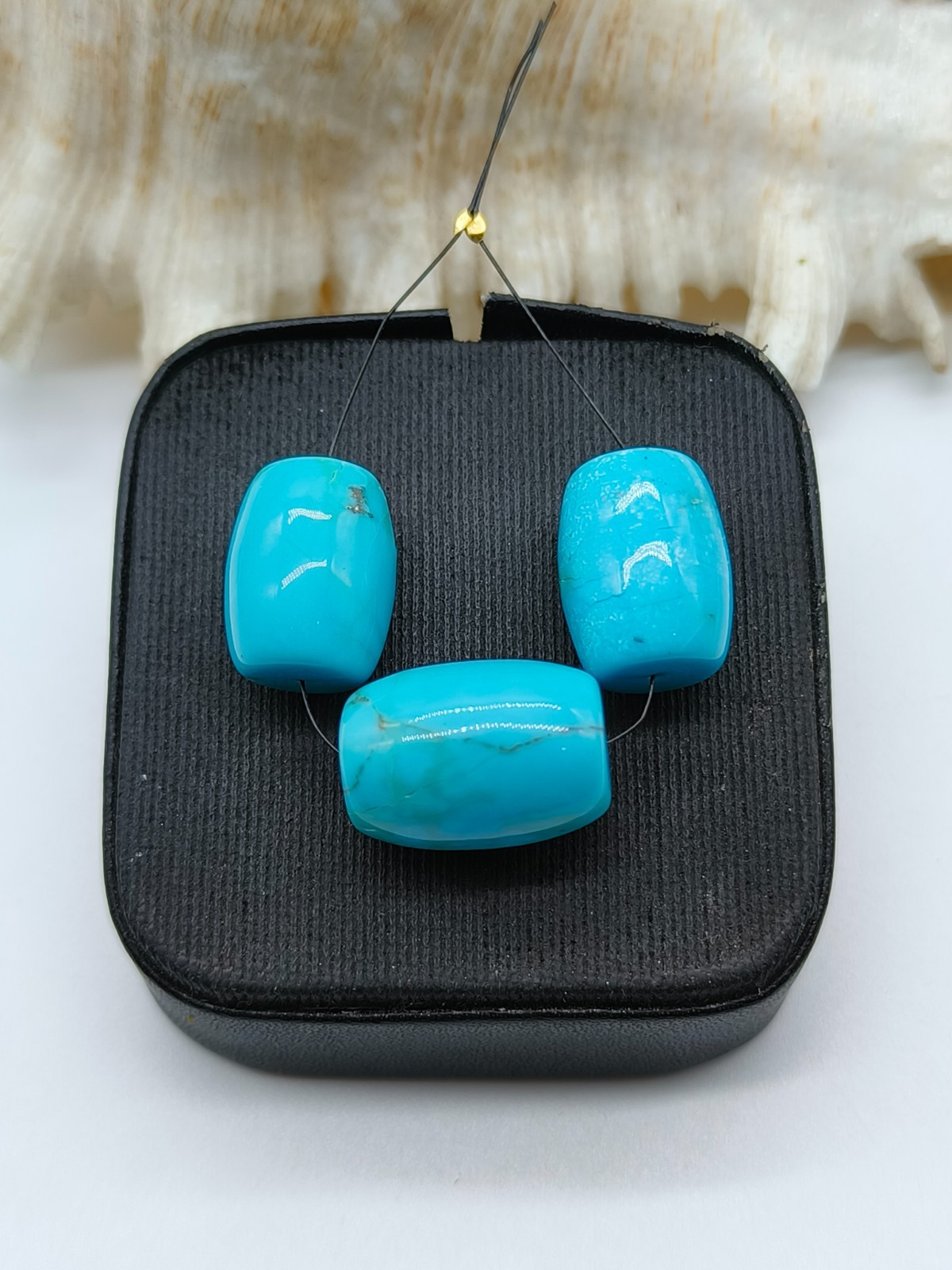 3 Pcs Turquoise Beads Blue Spider Gemstone New Arrival Gemstone Making Jewelry