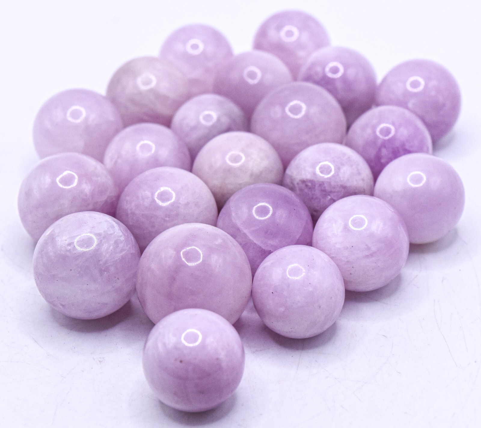 1PC 17mm Lavender Pink Kunzite Sphere Spodumene Crystal Mineral Ball Afghanistan