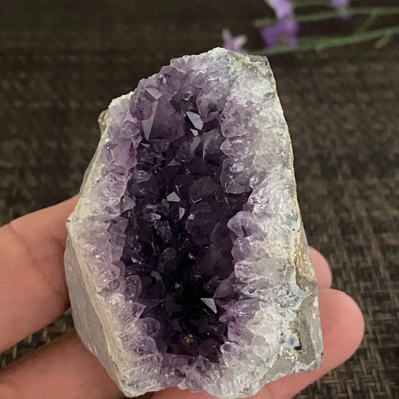 107g Amethyst geode quartz cluster crystal specimen Healing