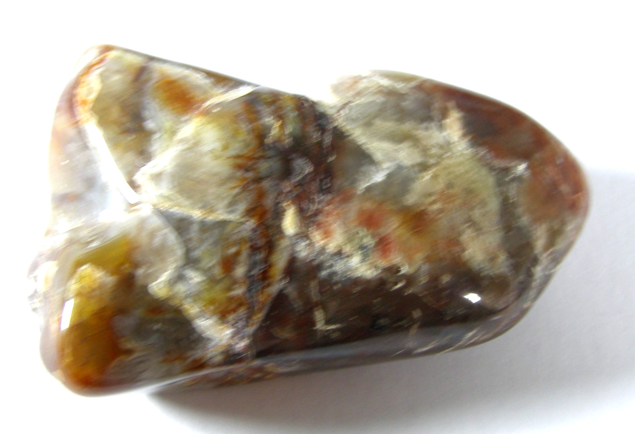 BEAUTIFUL LARGE RARE TUMBLED AMPHIBOLE QUARTZ POINT – 4.5 x 2.5 cms 33.27 gms