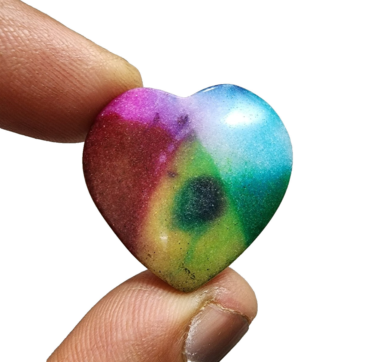Heart Shape 50 Crt Beautiful Rainbow Solar Quartz Loose Gemstone Jewelry Making
