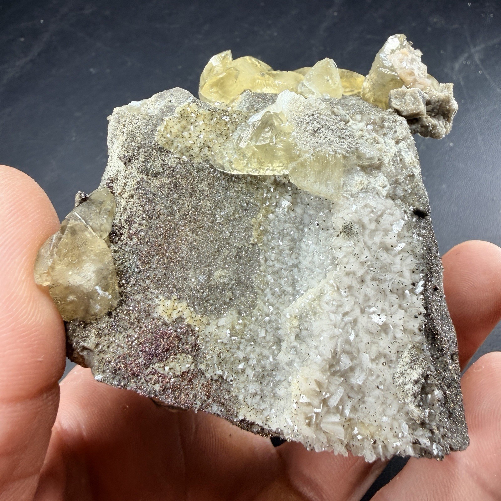 Golden Calcite Chalcopyrite Dolomite Crystal Combo / Sweetwater Mine *Video*
