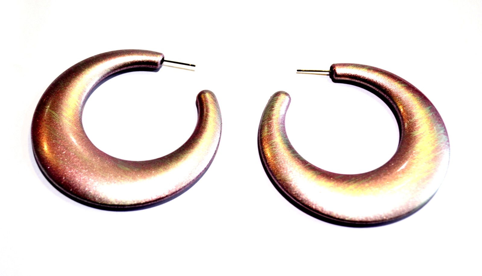 pink and silver hoop earrings Jewelry