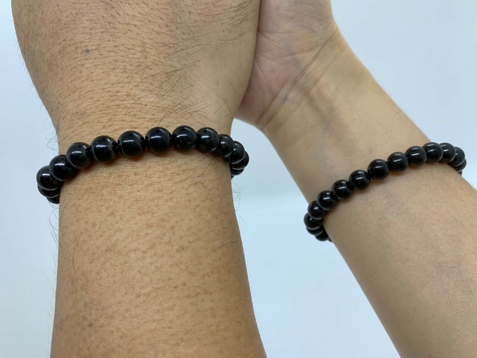 8mm Shungite Bracelet, Shungite Beads, Stretch Bracelet,Radiation EMF Protection