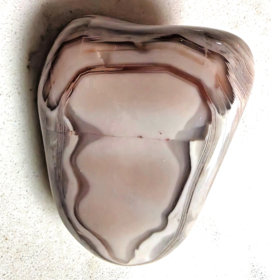 POLISHED BEAUTIFUL BOTSWANA AGATE, TIGHT Bands AGATE -Pink White Browns