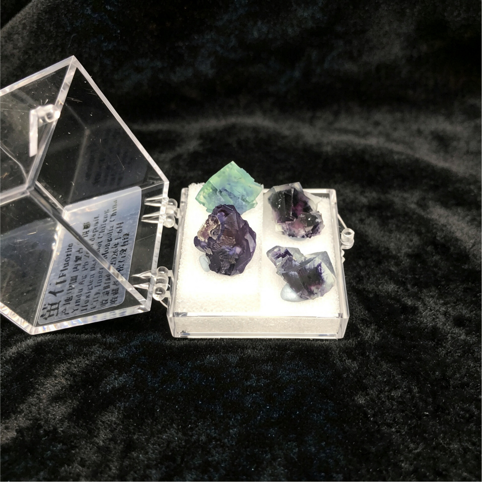Purple Irregular Crystal Natural Fluorite Mineral Specimen Polished Quartz！