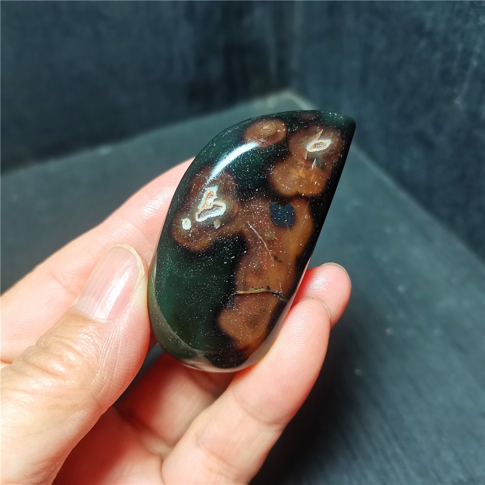 Rare 58.6G Natural Inner Mongolia Gobi Eye Agate Crystal Healing WYY4049