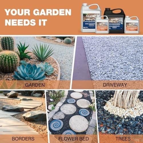 68 OZ Mulch Glue for Landscaping, Rock Glue for Landscaping and Stabilizing Mulc