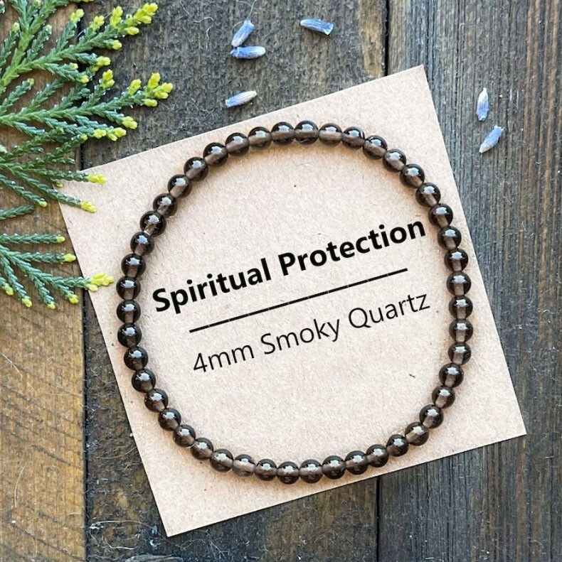 Handmade Grade A++ Gemstone 4mm Round Bead Stretchy Bracelet Reiki Chakra Unisex