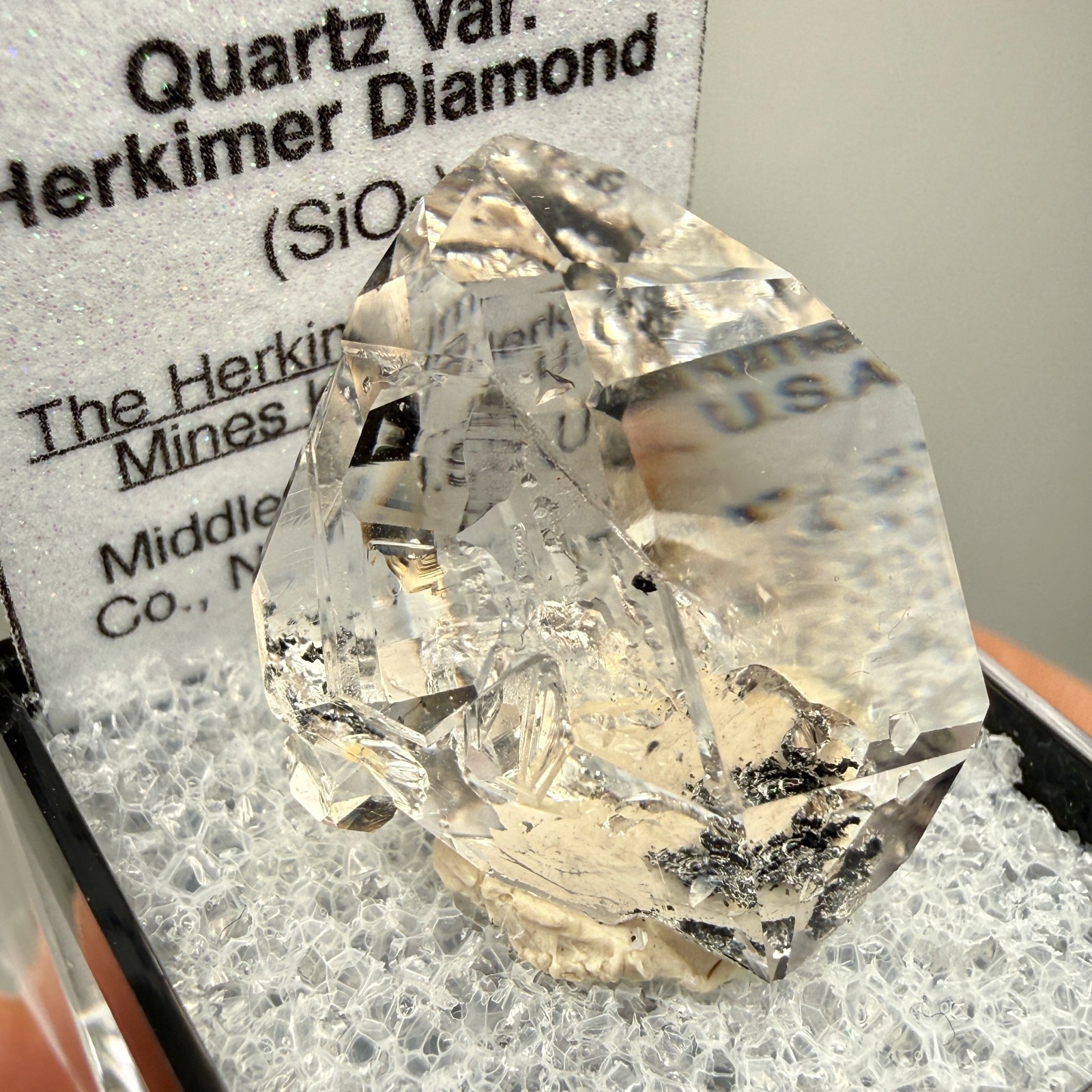 Herkimer Diamond Gem w/ A+ Clarity, Light Smoky Color