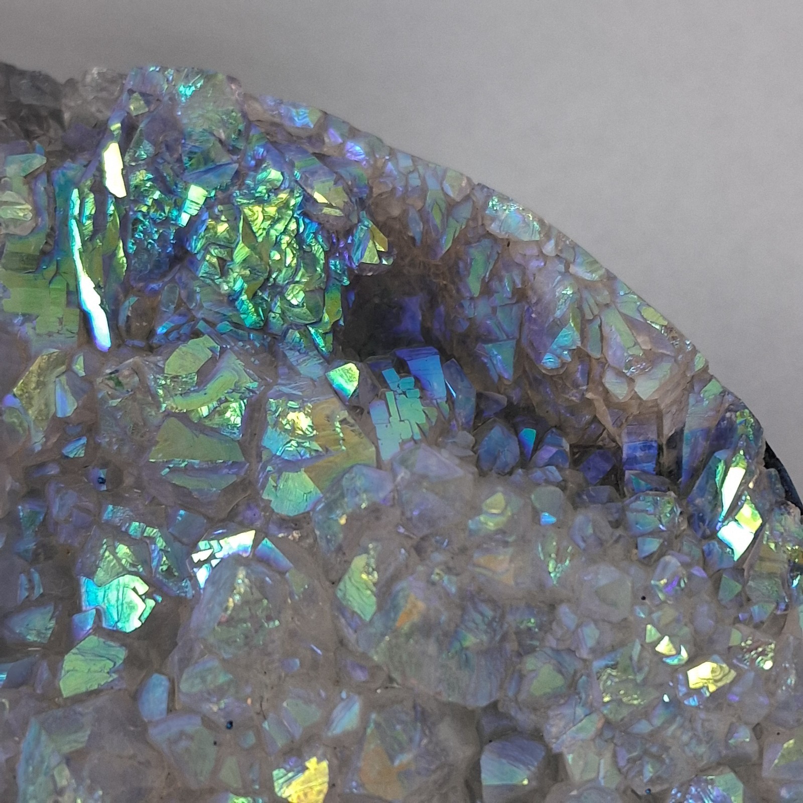 Heart Shaped Angel Aura Quartz Crystal Cluster Natural Rock 7 x 6 in
